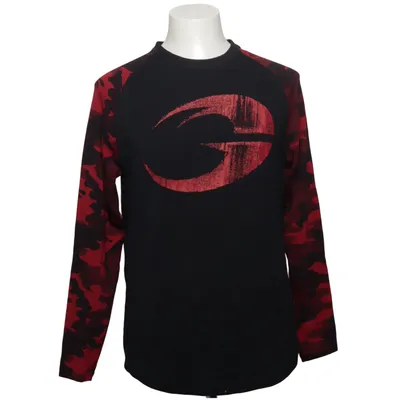 Langærmet t-shirt (Sort, Rød) fra Gasp Bomuld, Elastan, Polyester