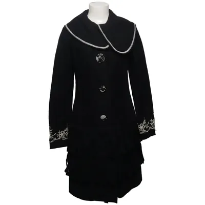 Coat (Black) from Miss Fuego Elastane, Polyamide, Polyester, Viscose, Wool