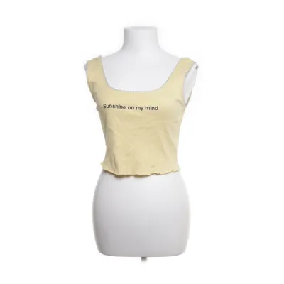 Crop top (Geel) van Topshop Polyamide, Elastaan, Katoen