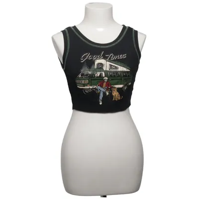 Débardeur (Noir, Multicolore) de Romwe Coton, Polyester