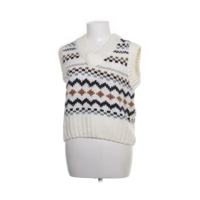 Slipover (Vit, Flerfärgad) från Zara Knit Akryl, Metallfiber, Polyamid, Ull