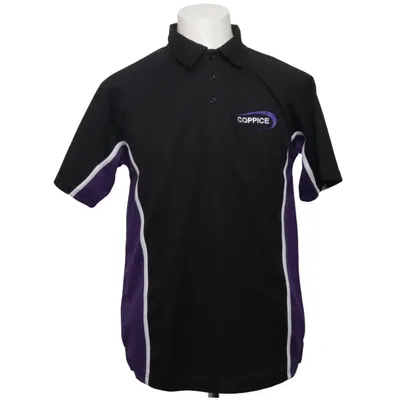 Polo shirt (Black, Purple, White) from Falcon Polyester