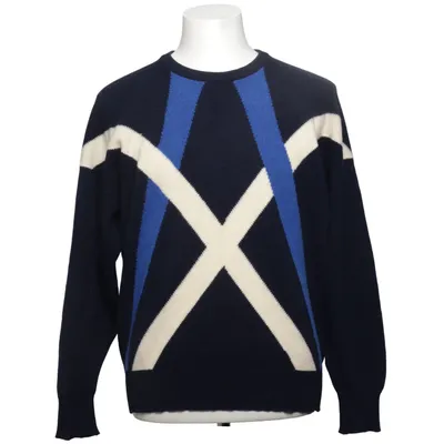 Strickpullover (Blau, Weiß) von Alan Paine Wolle
