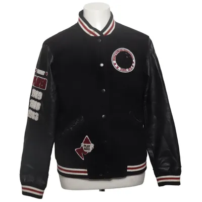 Varsity-jack (Zwart, Wit, Rood) van Zara Woman Elastaan, Polyester
