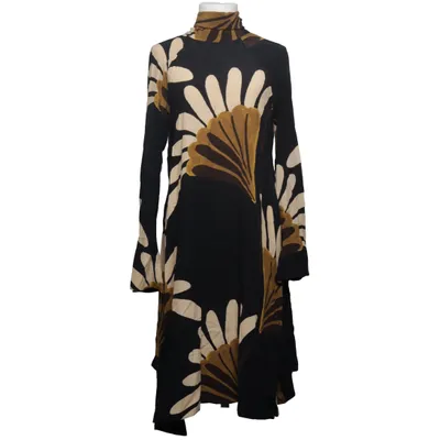 Kleid (Schwarz, Beige, Gelb) von Zara Viskose