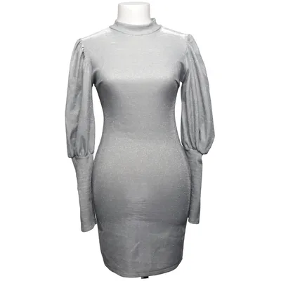 Jurk (Zilver) van L&S Elastaan, Polyester, Viscose