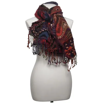 Scarf (Red, Purple, Multicolored) Wool