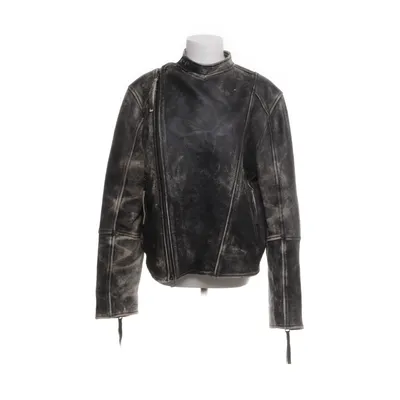 Leather jacket (Black, Beige) from H&M ATELIER Leather, Viscose