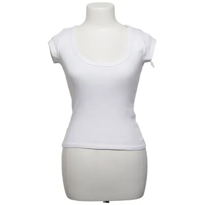 T-shirt (Wit) van Zara Katoen, Elastaan