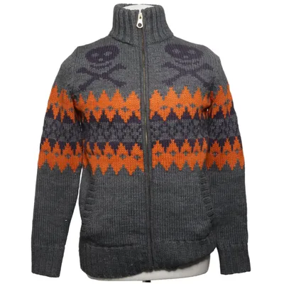 Cardigan (Grå, Orange, Blå) fra FSBN Fishbone Akryl