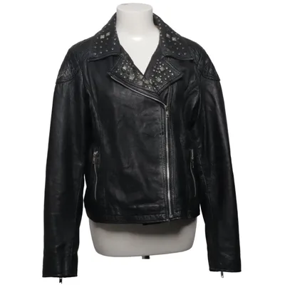 Veste de motard (Noir) de Punchball Coton, Cuir, Polyester
