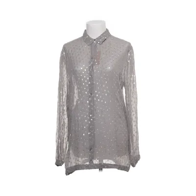 Blouse (Grijs, Zilver) van Custommade Metallvezel, Zijde