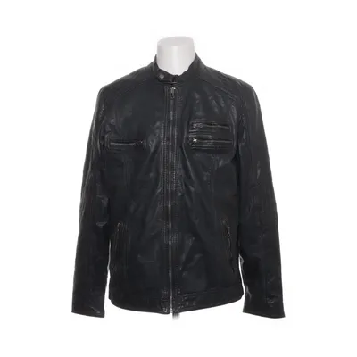 Läderjacka (Grå) från Tailor & Son Bomull, Skinn, Polyester