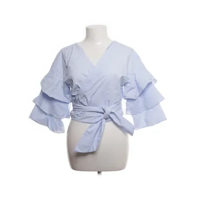 Slå-om bluse (Blå) fra Zara Basic Collection Bomuld