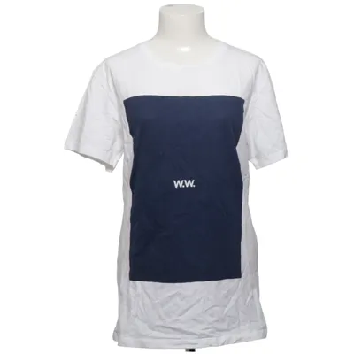 T-shirt (Weiß, Blau) von Wood Wood Baumwolle