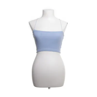 Crop top (Blauw) van Zara Elastaan, Katoen