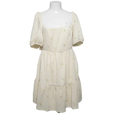 Klänning (Beige, Flerfärgad) från Gina Tricot Elastan, Polyester