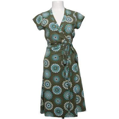 Wrap dress (Green, Blue, Multicolored) from Mei Cotton, Elastane