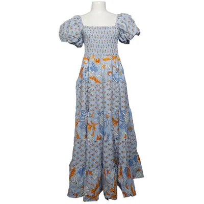 Maxi dress (Blue, White, Orange) from Zeta Otto Cotton