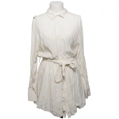 Skjortklänning (Vit) från Dilvin Lyocell, Polyester, Viskos, Ull