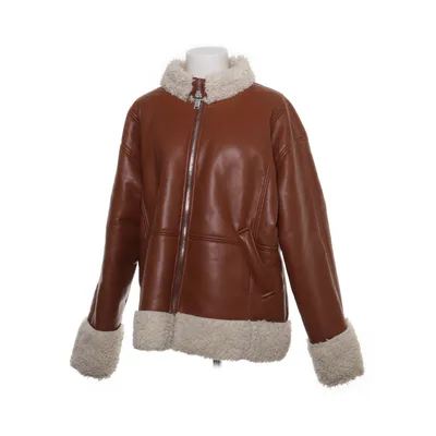 Shearlingjakke (Brun, Hvid) fra Gina Tricot Polyester, Polyurethan