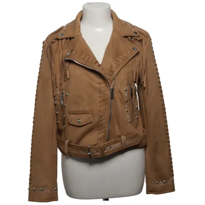 Bikerjack (Bruin) van Zara Basic Elastaan, Polyester