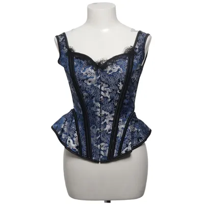 Corset (Blue, Black) Cotton, Elastane, Polyester