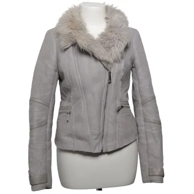 Veste en peau de mouton retournée (Gris) de River Island Acrylique, Polyester, Polyuréthane, Viscose