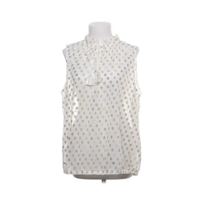 Topp (Vit, Guldfärgad) från New York & Company Metallfiber, Polyester