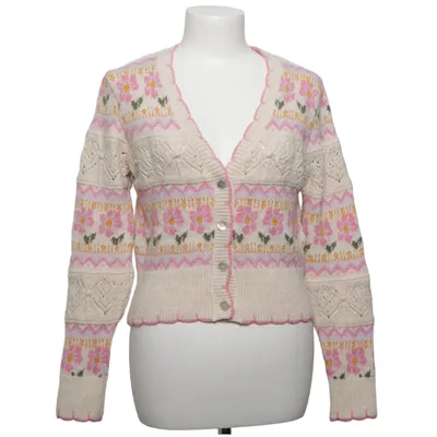 Cardigan (White, Pink, Multicolored) from Zara Acrylic, Polyamide, Polyester