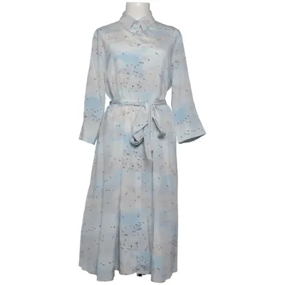 Robe chemise (Bleu, Blanc) de Beymen Club Élasthane, Soie
