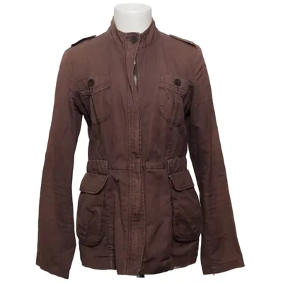 Veste (Marron) de Sud Express Coton, Lin