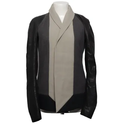 Cardigan (Black, Gray, Beige) from Rick Owens Acetate, Cotton, Cupro, Leather, Viscose, Wool