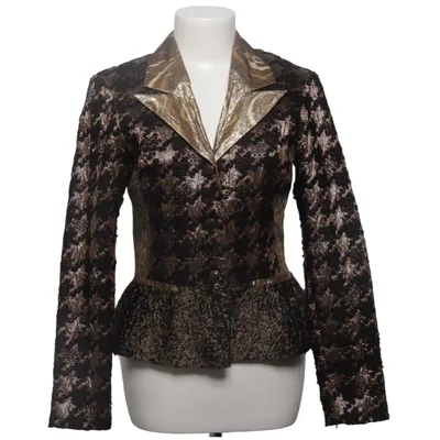 Blazer (Sort, Guld, Flerfarvet) fra Eva & Claudi Akryl, Elastan, Hamp, Metallfiber, Polyester, Polyurethan, Uld