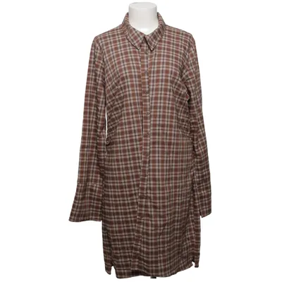 Blousejurk (Bruin, Wit) van Divided by H&M Elastaan, Polyester, Viscose