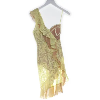 Cocktailklänning (Gul, Beige) från For Love & Lemons Bomull, Nylon, Polyester