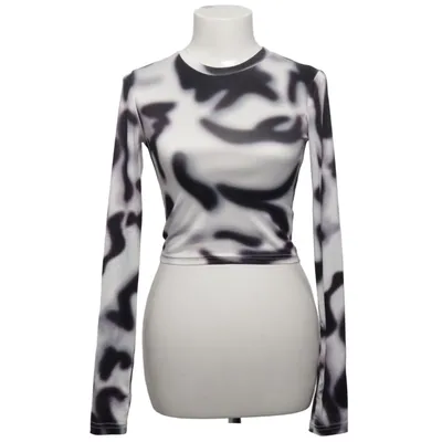 Lange mouwen shirt (Zwart, Wit) van Meysikim Elastaan, Polyester