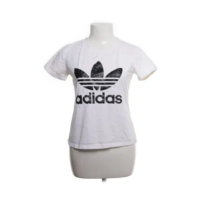 T-shirt (Wit, Zwart) van Adidas Katoen, Elastaan