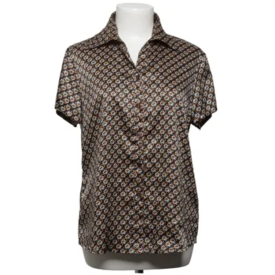 Chemise à manches courtes (Marron, Bleu, Multicolore) de Kalamton Élasthane, Viscose