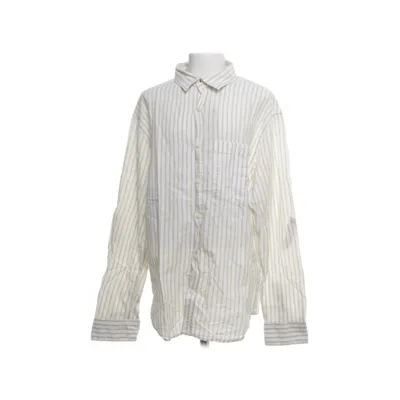 Shirt (Wit, Groen) van Zara Katoen, Linnen