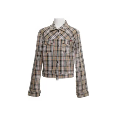 Denim jacket (White, Multicolored) from Kookaï Cotton, Nylon, Elastane