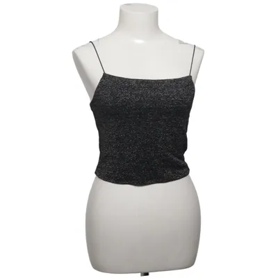 Crop top (Zwart, Zilver) van Frakment