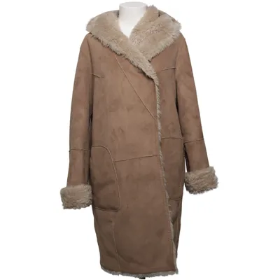 Shearlingjakke (Beige) fra Marc Cain Akryl, Polyester