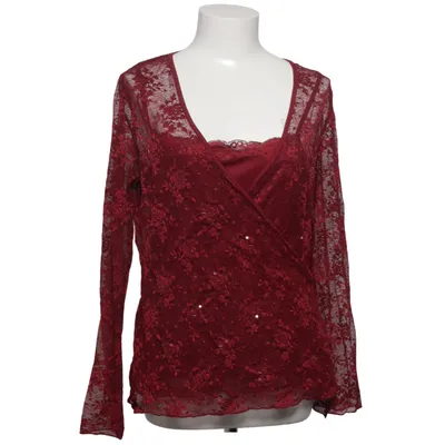 Wrap blouse (Red) from KappAhl Elastane, Polyamide, Polyester