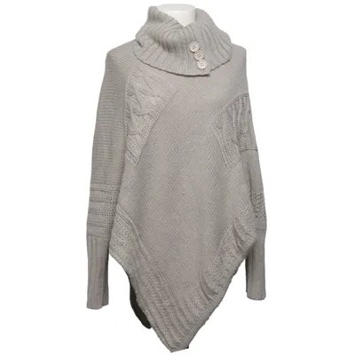 Poncho (Grijs) van L.B.C. Acryl