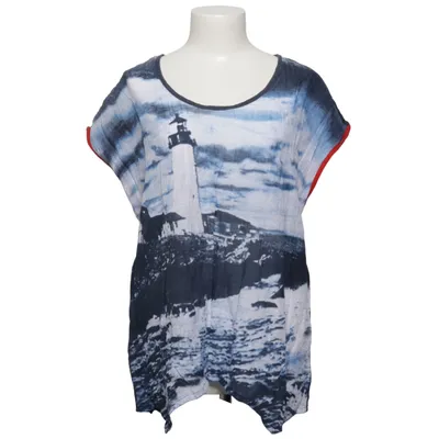 Top (Blå, Hvid) fra Choise Polyester, Viscose
