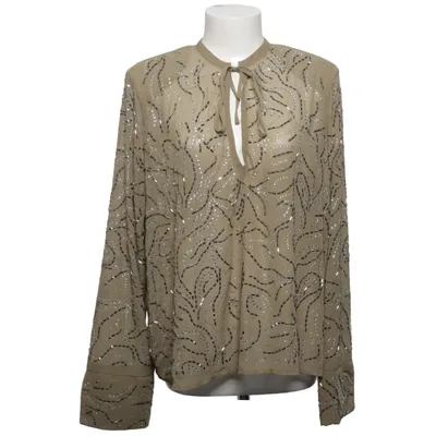 Blouse (Beige, Silver) from H&M Edition Polyester
