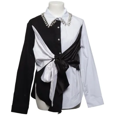 Blouse (Black, White) from Akira Cotton, Polyester