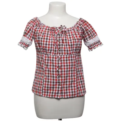 Dirndlblus (Röd, Brun, Vit) från Fuchs Trachtenmoden Bomull, Polyester