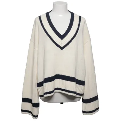 Pullover (Vit, Blå) från Gina Tricot Akryl, Bomull